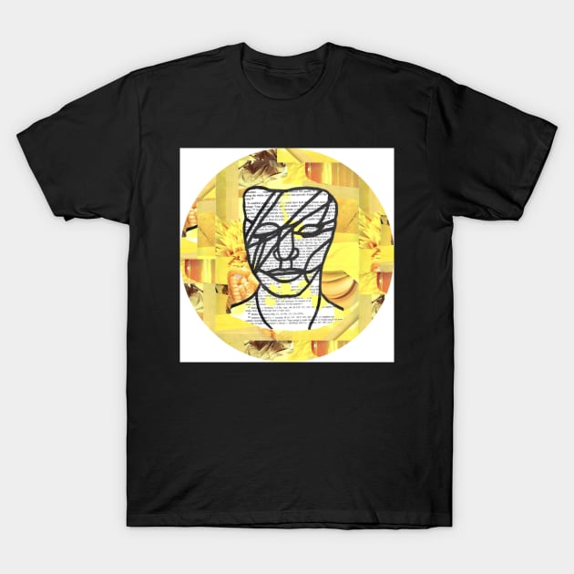 Splattered Bowie - Yellow T-Shirt by IslandofdeDolls